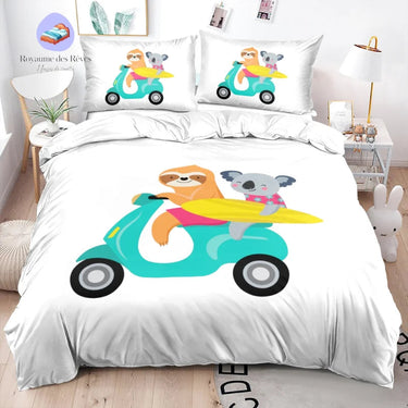 Housse de Couette Paresseux avec Koala